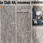 Le Club 44, nouveau mécène de nos clubs